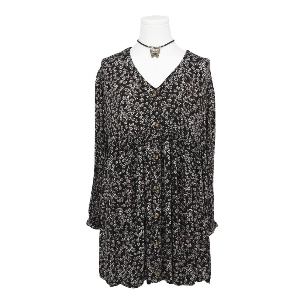 Billabong Floral Boho Mini Dress XS Indie Fairycore Whimsygoth 90s Surfer